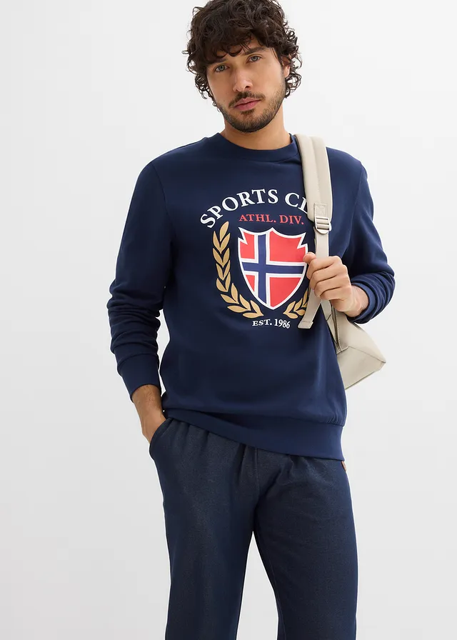 Sweat-shirt 100% coton • bleu foncé imprimé • product-page.page-title-suffix