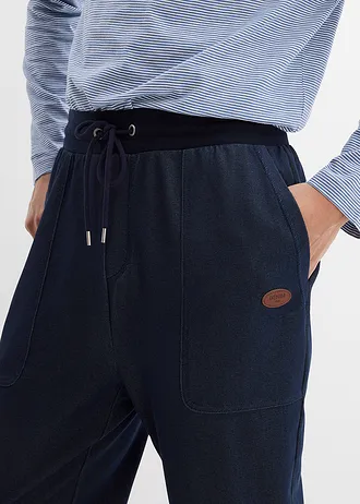 Joggingbroek in denim look • donkerblauw • bonprix online shop