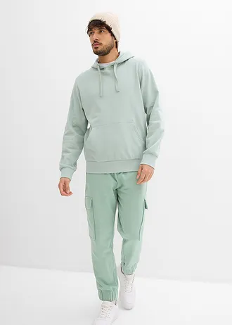 Hanorac cu glugă Regular Fit • gri/verde • magazin bonprix