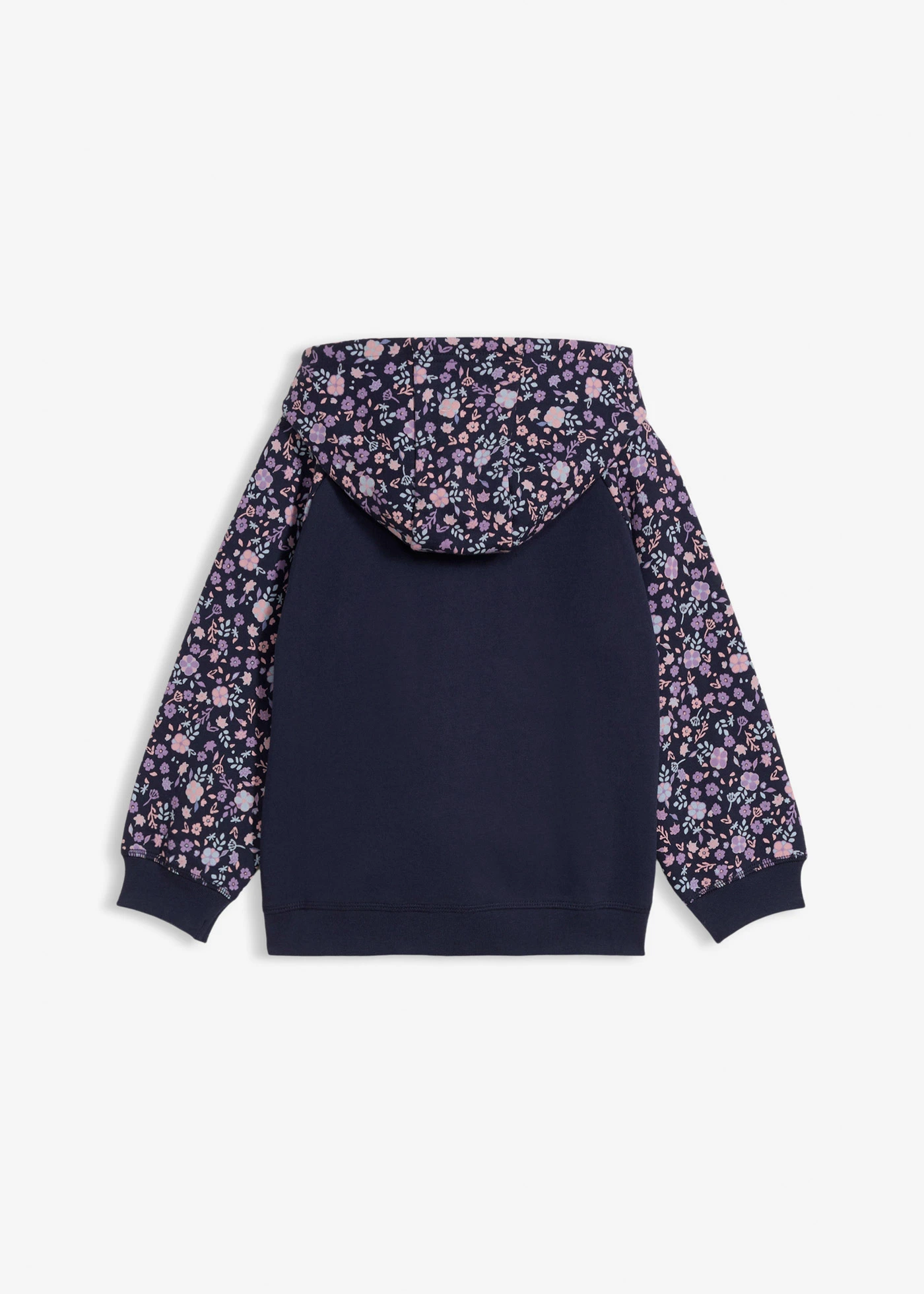 Sweatvest met capuchon van puur biologisch katoen • donkerblauw met print • bonprix online shop