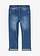 Instapjeans met tailleband, mid waist, Kleur: blauw denim