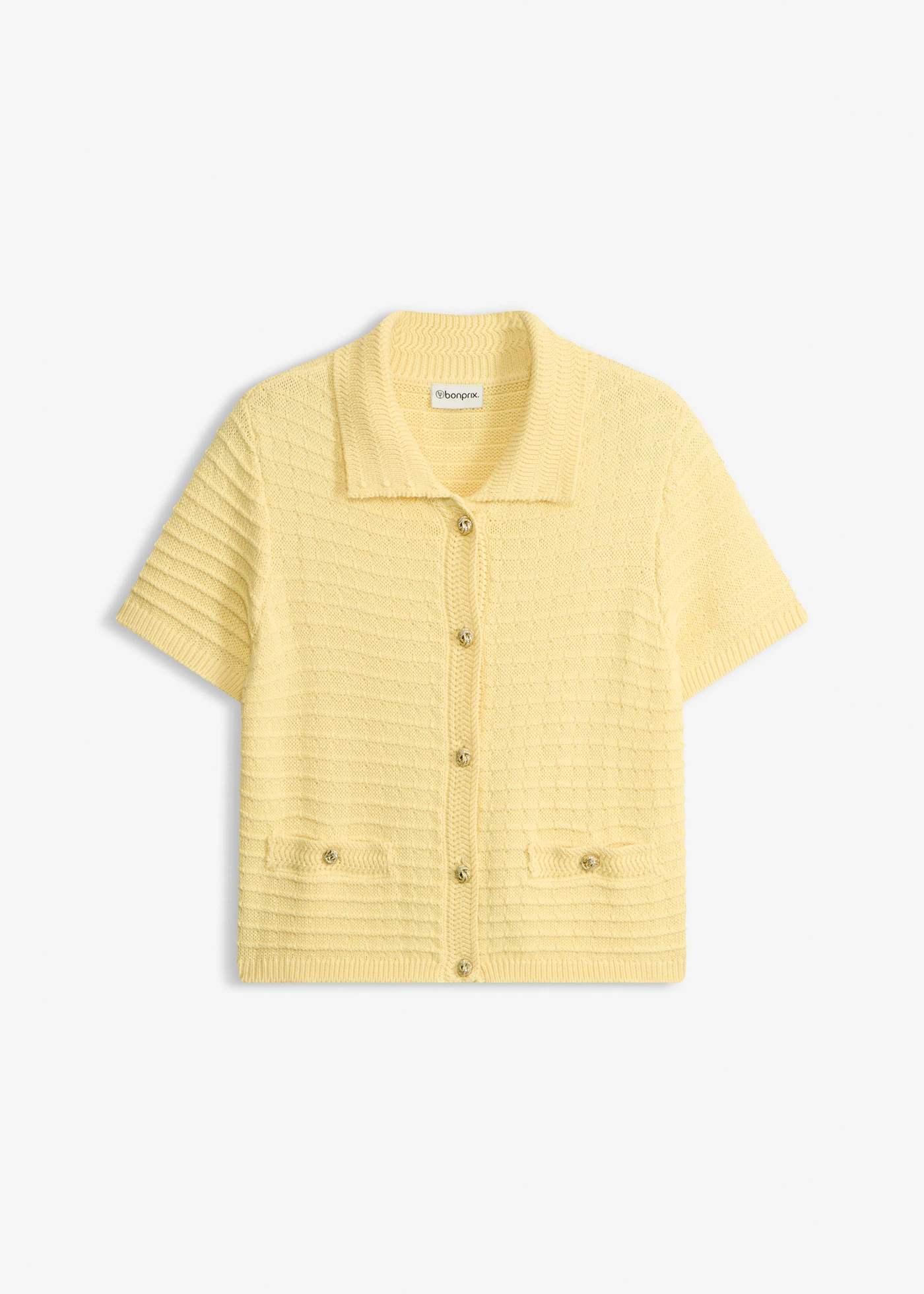 Vest met decoratieve knopen • lichtgeel • bonprix online shop