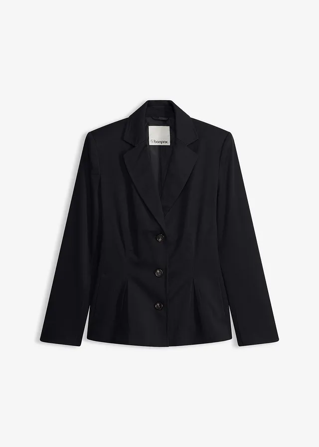 Blazer met ingelegde plooien