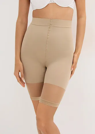 Anti-schurende, corrigerende biker short, 30 den, Kleur: lichtbeige