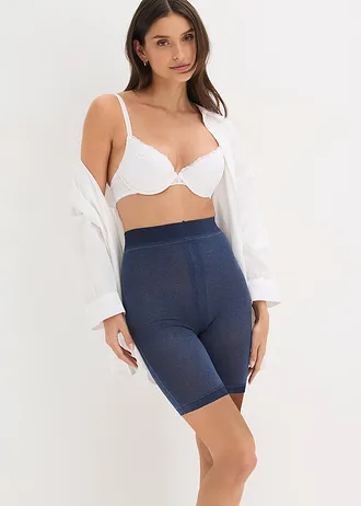 Krátké legíny proti tření stehen 110 DEN • modrý denim • bonprix obchod