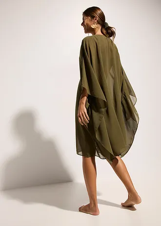 Strandtuniek van chiffon • donkerolijfgroen • bonprix online shop