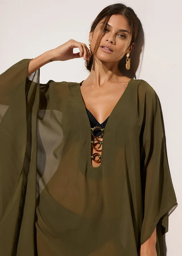 Tunique de plage en mousseline légère • olive foncé • product-page.page-title-suffix
