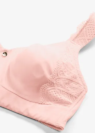 Sutien soft Spacer, fără armătură • roz pal mătase • magazin bonprix