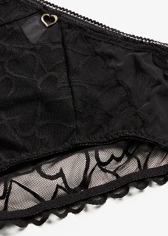 Chilot maxi cu dantelă delicată • negru • magazin bonprix