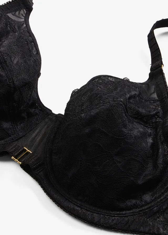 Sutien cu armătură și detalii decorative • negru • magazin bonprix