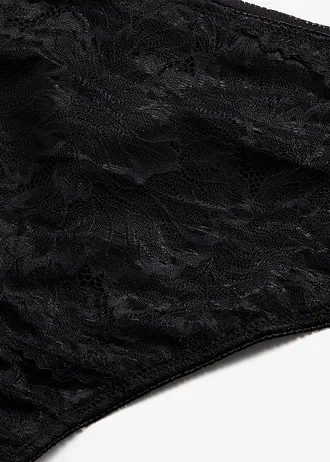 Taillestring met fijn kant • zwart • bonprix online shop