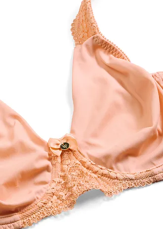 Sima melltartó párnázott vállpántokkal • lágy papaya • bonprix áruház