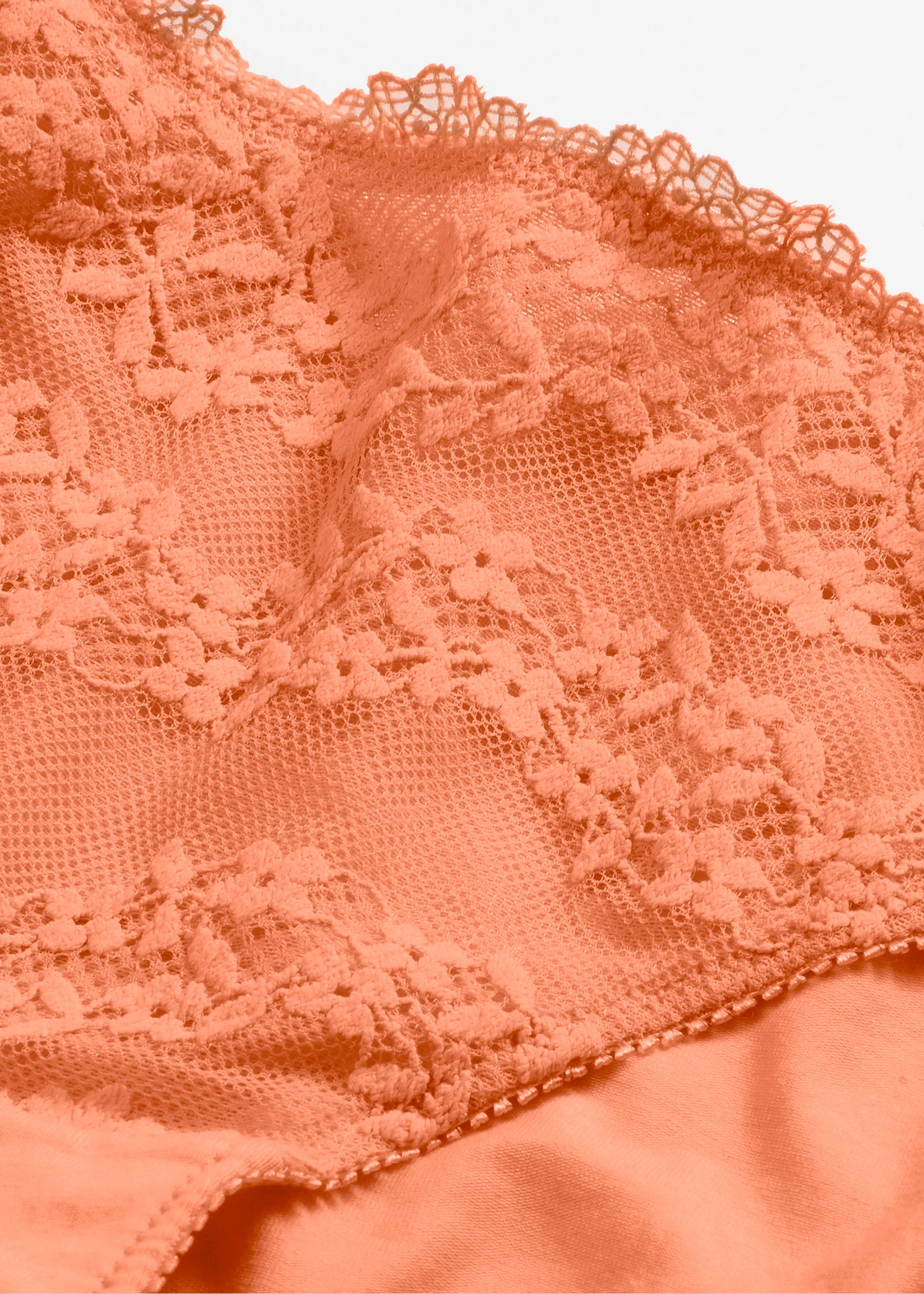 Chilot cu dantelă și bumbac organic moale • oranj-papaia soft • magazin bonprix