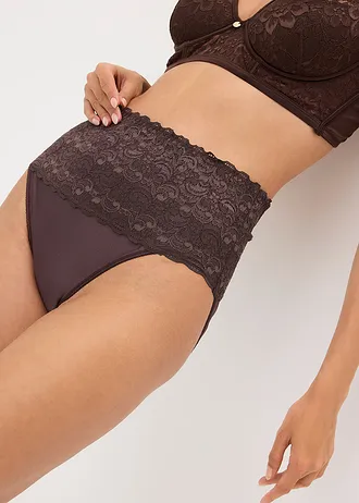 Figi o silnym stopniu modelowania sylwetki (2 pary) • ciemnobrązowy • sklep bonprix