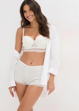 Sutien balconette din dantelă • ecru • magazin bonprix