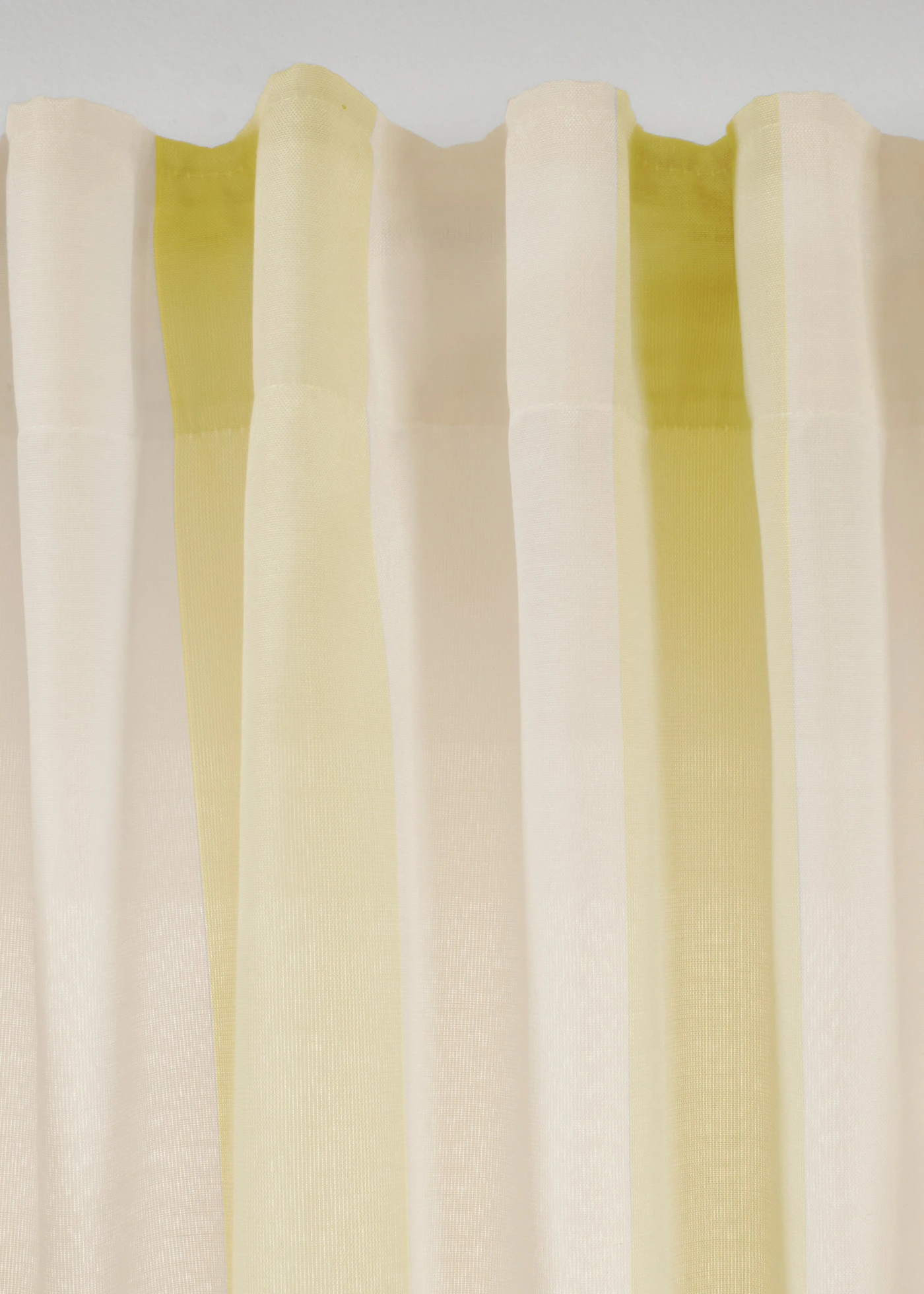 Gestreept gordijn met gerecycled polyester, ook verkrijgbaar in extra lang (1 stuk) • geel-wit • bonprix online shop