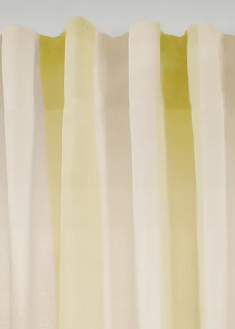 Zasłona w paski, z poliestru z recyklingu, także bardzo długa (1 szt.) • żółto-biały • sklep bonprix