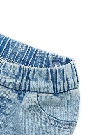 Tom Tailor Wide Leg farmer, Mid Waist, szín: világoskék denim