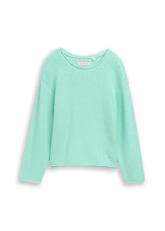 Pulover din tricot fin, Tom Tailor • verde-mentă deschis • magazin bonprix