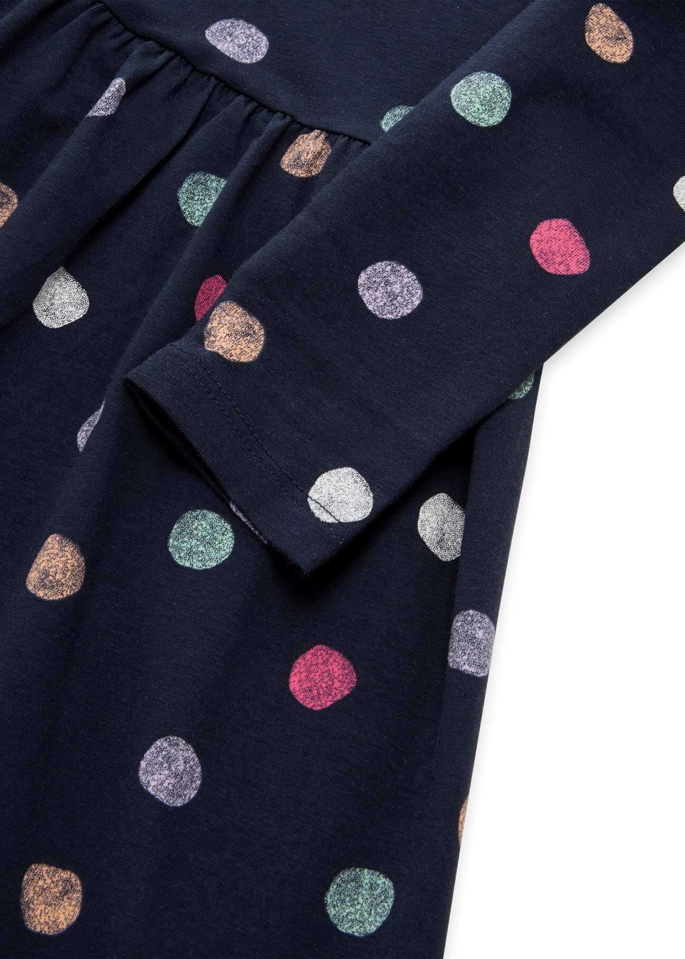 Robe évasée Tom Tailor en jersey • bleu foncé pois • Boutique bonprix