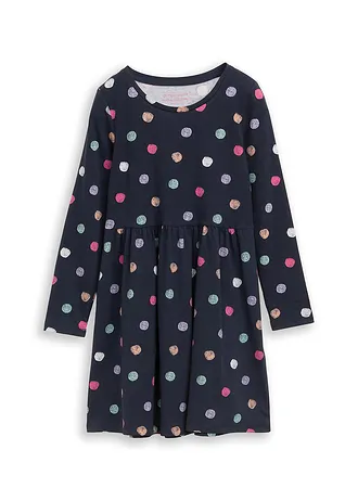 Rochie din jerse evazată, de la Tom Tailor • bleumarin punctat • magazin bonprix