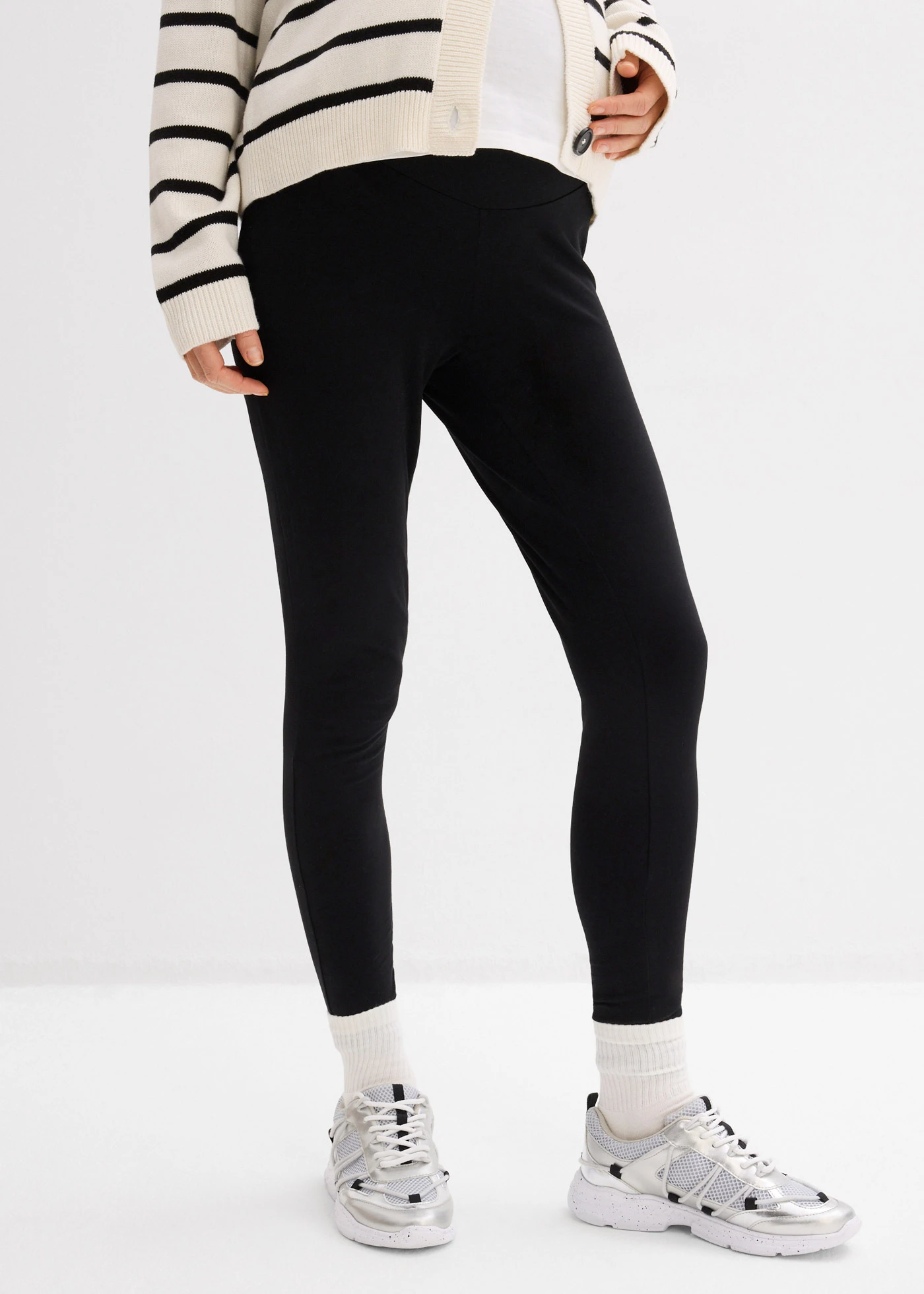 Lot de 3 leggings de grossesse en coton • noir • Boutique bonprix