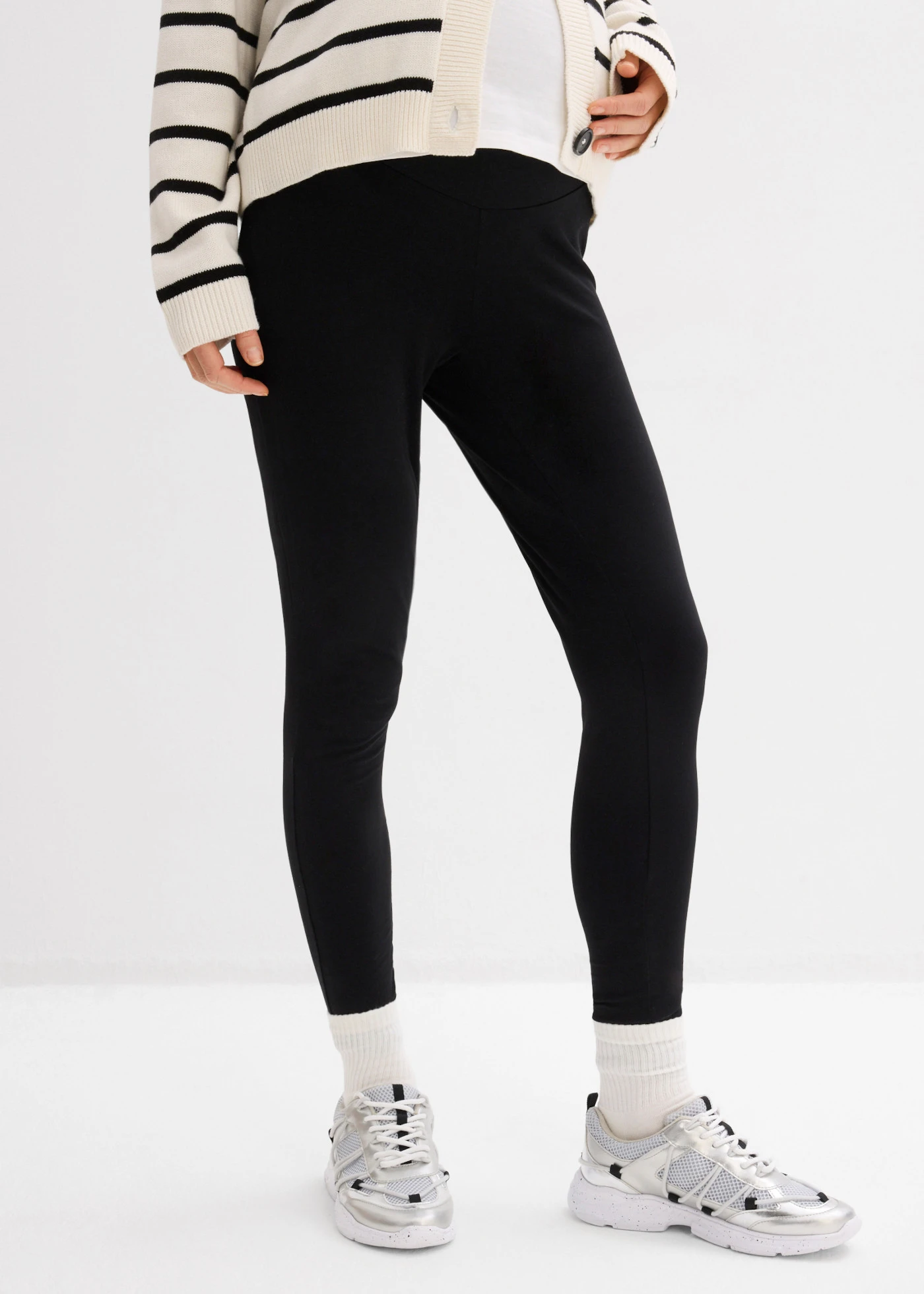 Těhotenské legíny z organické bavlny (3 ks v balení) • černá • bonprix obchod