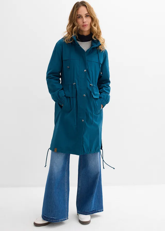 Parka-trench avec grandes poches • bleu pétrole • product-page.page-title-suffix