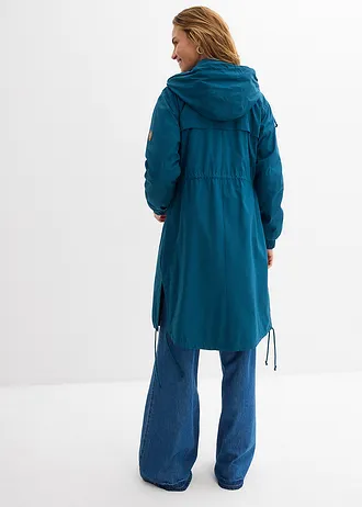 Trench parka met grote zakken • blauwpetrol • bonprix online shop