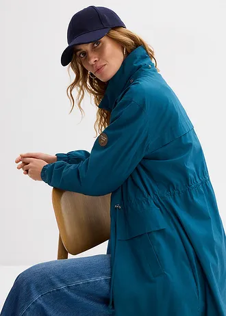 Trench parka met grote zakken • blauwpetrol • bonprix online shop