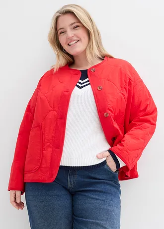 Gewatteerde jas, Kleur: aardbeirood