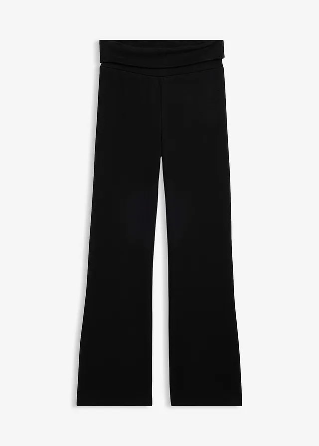 Geribde jersey broek met biologisch katoen