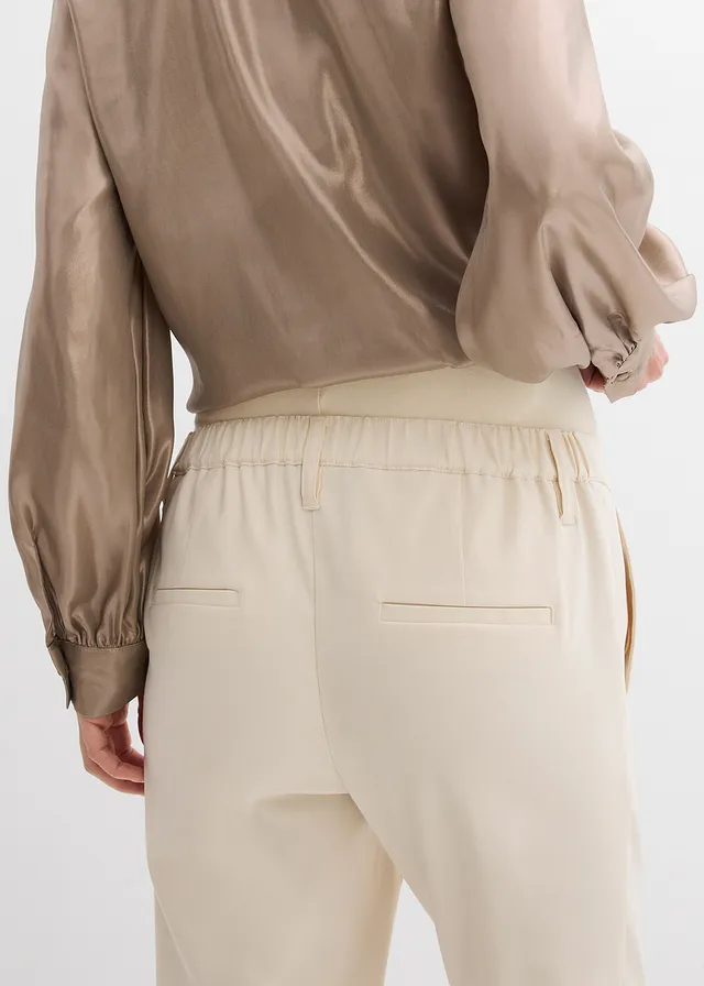 Pantalon de grossesse extensible avec jambes fuselées • écru • product-page.page-title-suffix