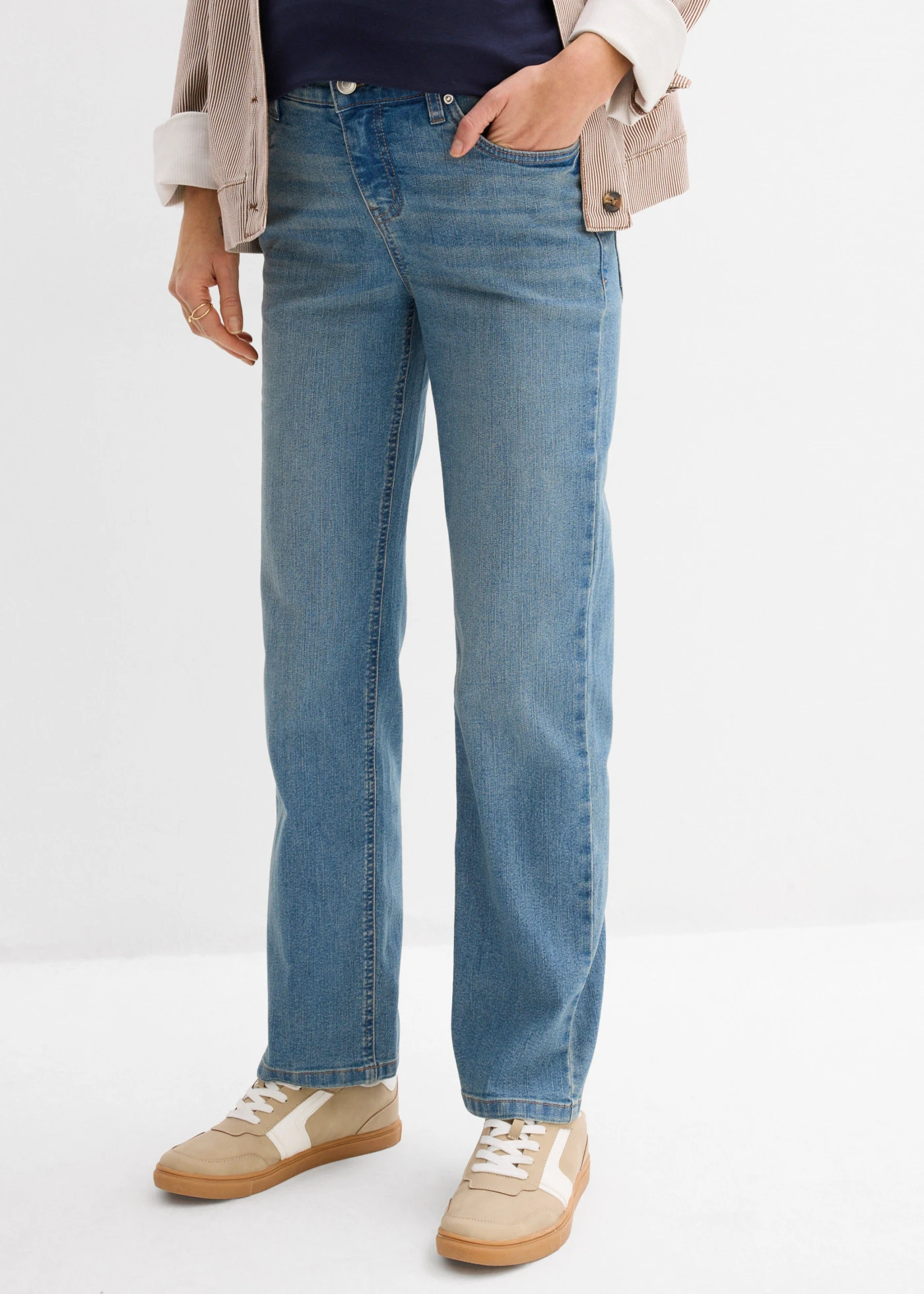 Kismama farmer a terhesség idejére és utána, Ankle Length • kék denim, használt hatású • bonprix áruház