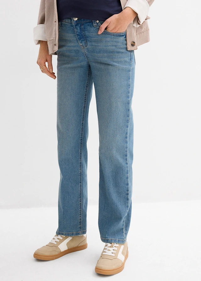 Jean pour la grossesse et après, longueur cheville, Couleur: bleu denim used