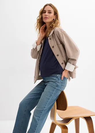 Těhotenské džíny na období těhotenství i po něm, délka ke kotníkům • modrý denim used • bonprix obchod