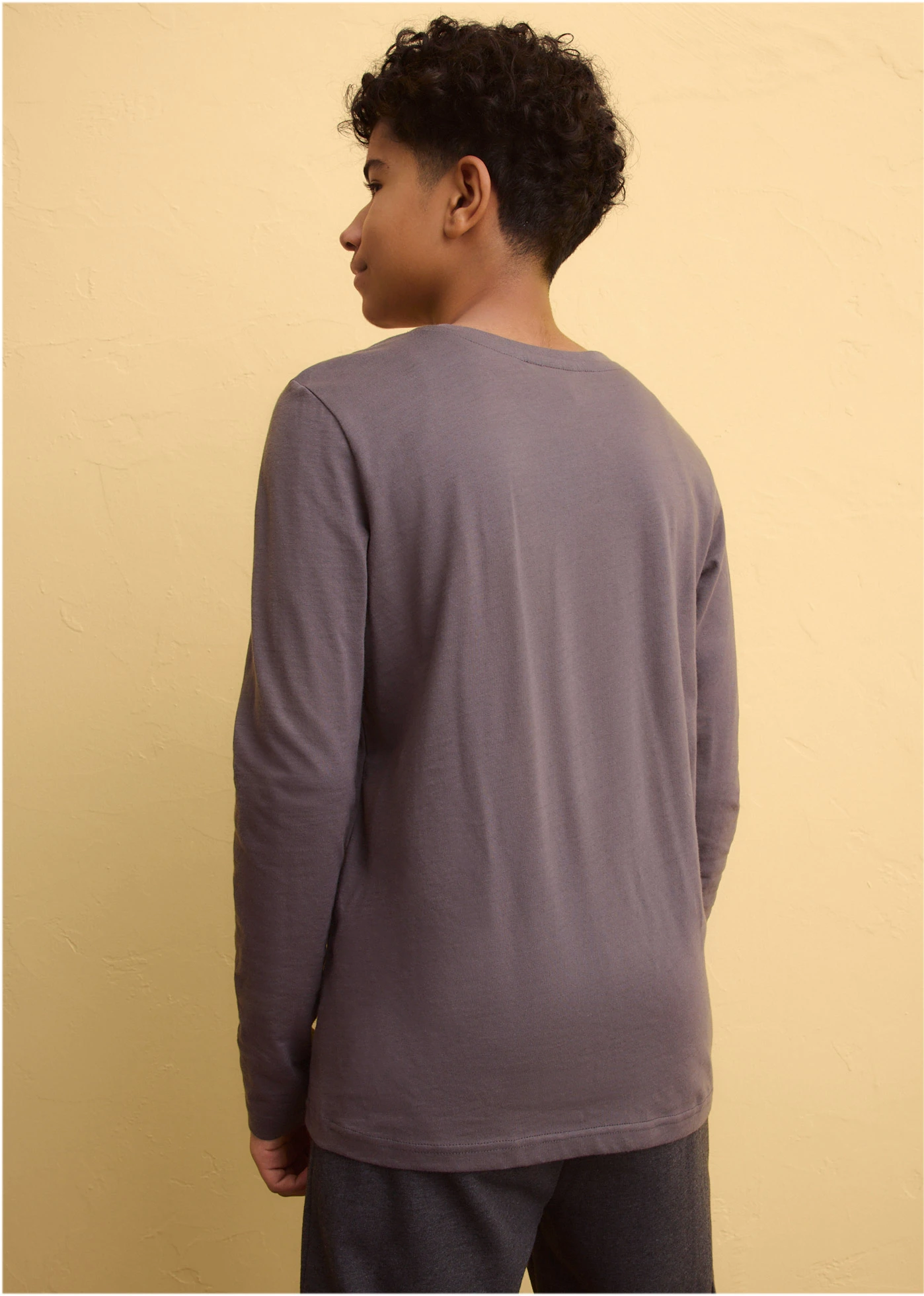 Triko s dlouhým rukávem, z čisté organické bavlny • břidlicově šedá s potiskem • bonprix obchod