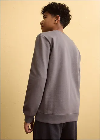 Bluză casual din amestec moale cu bumbac • gri fumuriu cu imprimeu • magazin bonprix