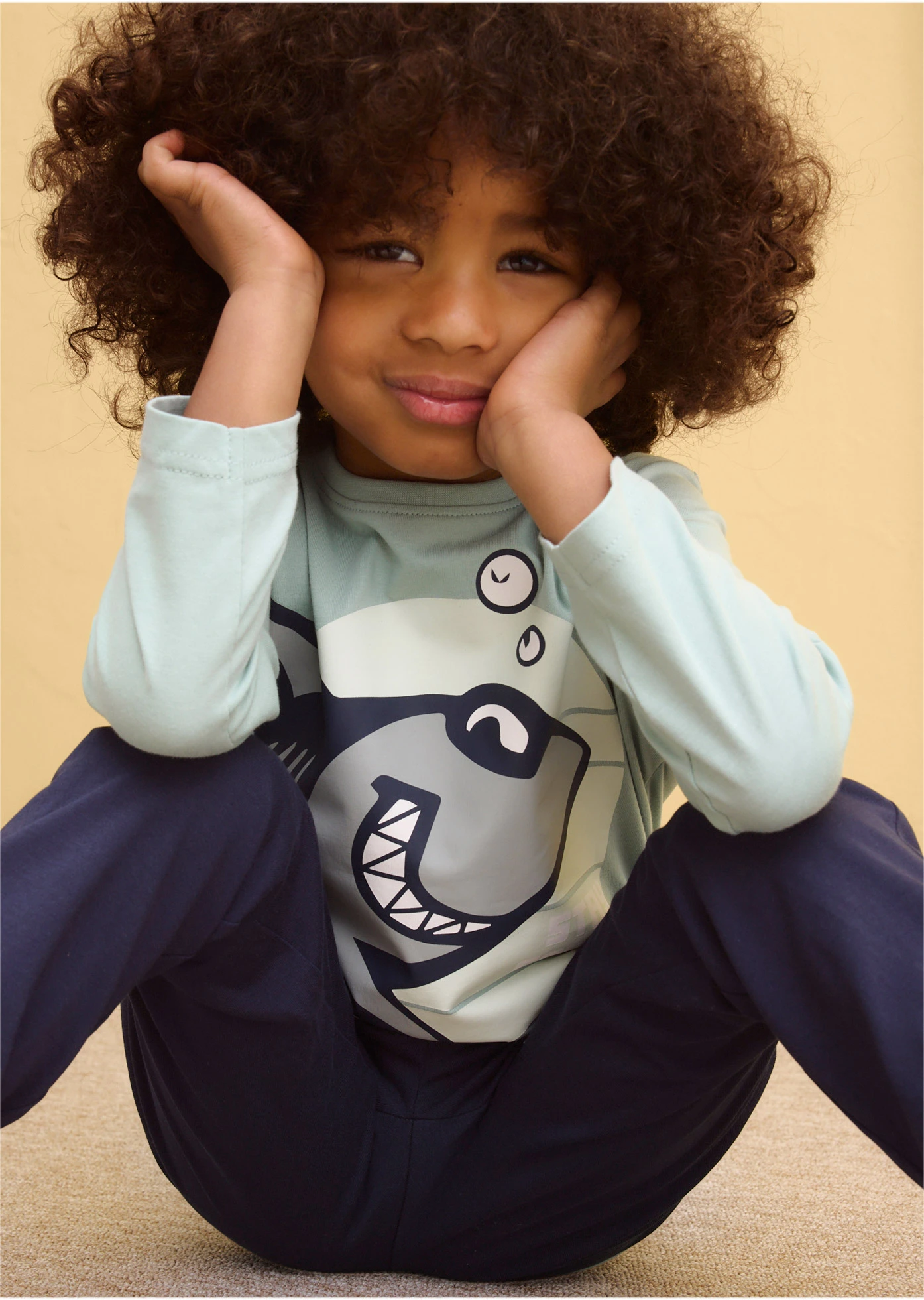 Longsleeve van biologisch katoen (set van 2) • zeegroen+jeansblauw • bonprix online shop