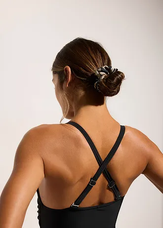 One-shoulder badpak met afneembaar bandje • zwart • bonprix online shop