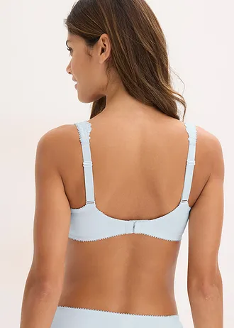 Lot de 2 soutiens-gorge minimiseurs à bretelles rembourrées, Couleur: bleu crème + marron foncé