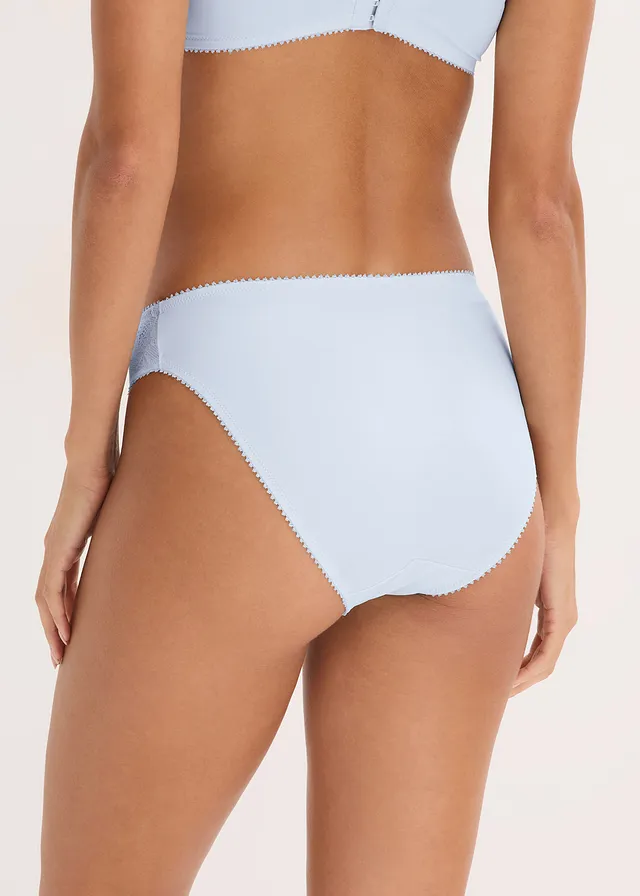 Slip met subtiel kant (set van 2) • crèmeblauw+donkerbruin • product-page.page-title-suffix