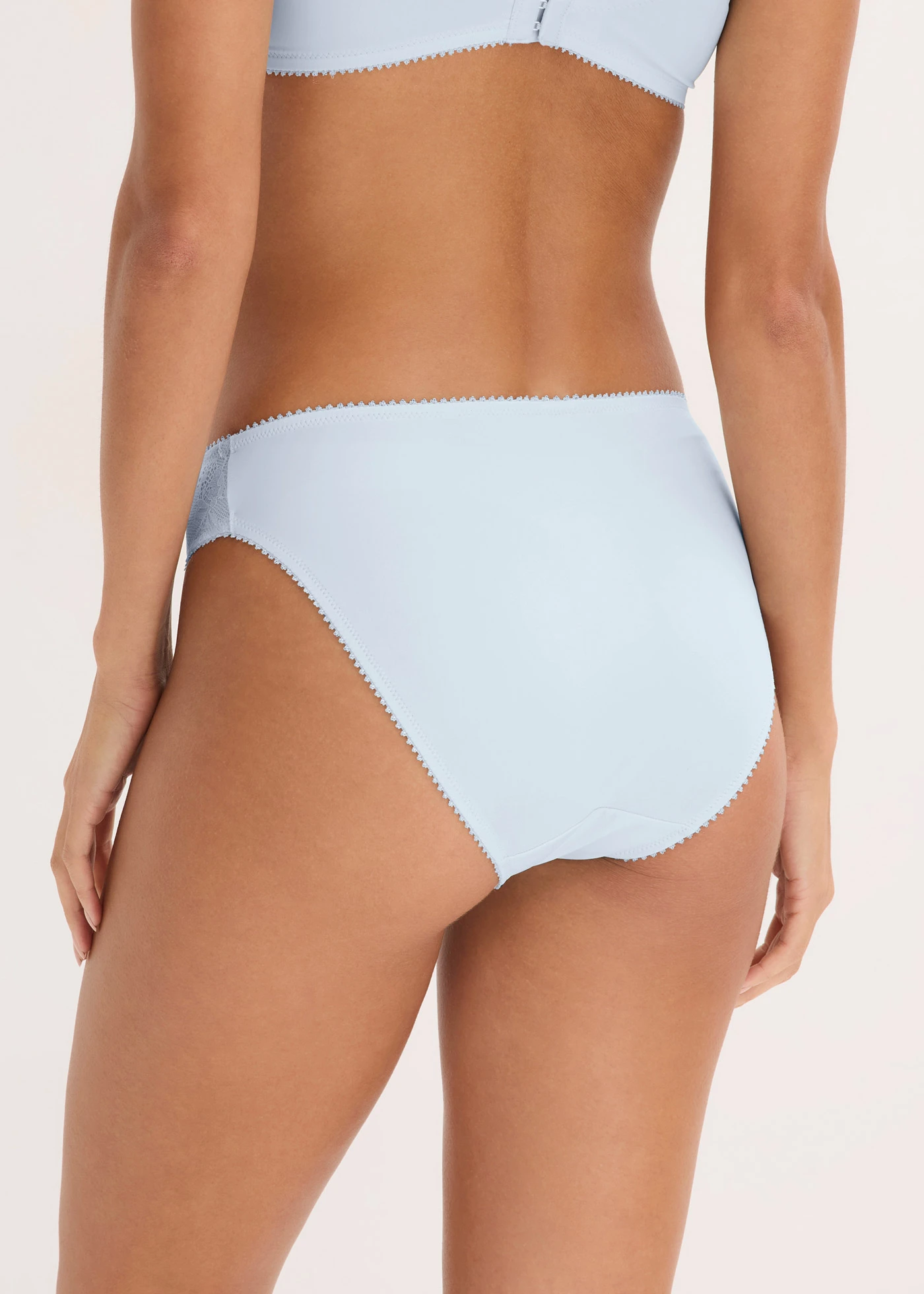 Chilot cu dantelă fină (set/2 buc.) • albastru crem+maro închis • magazin bonprix