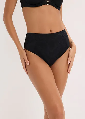 Chilot string highwaist cu dantelă fină • negru • magazin bonprix