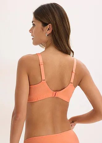 Sutien bralette comod cu dantelă și bumbac organic moale • oranj-papaia soft • magazin bonprix