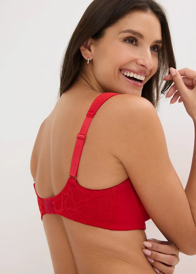 Lot de 2 soutiens-gorge armaturés à coques et dentelle • rouge salsa+noir • product-page.page-title-suffix