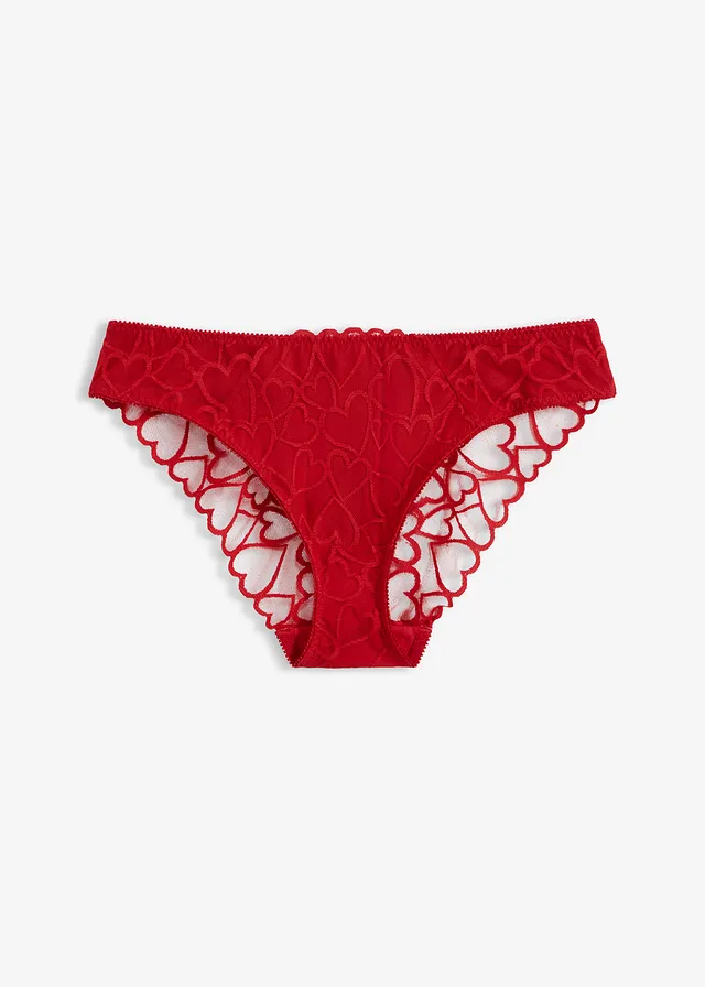 Slip avec dentelle • rouge salsa • Boutique bonprix