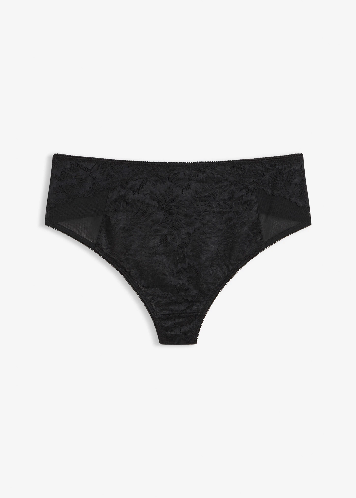 String taille haute avec dentelle • noir • Boutique bonprix