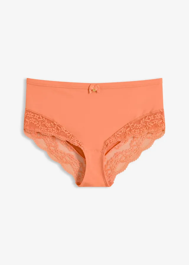 Figi maxi z delikatną koronką - Bonprix