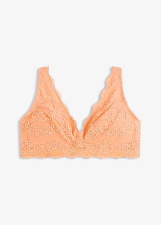 Kényelmes Bralette melltartó puha bio-pamuttal és csipkével